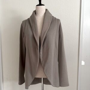 James Perse Open-Front Draped Cardigan – Tan Khaki | Size S | $28